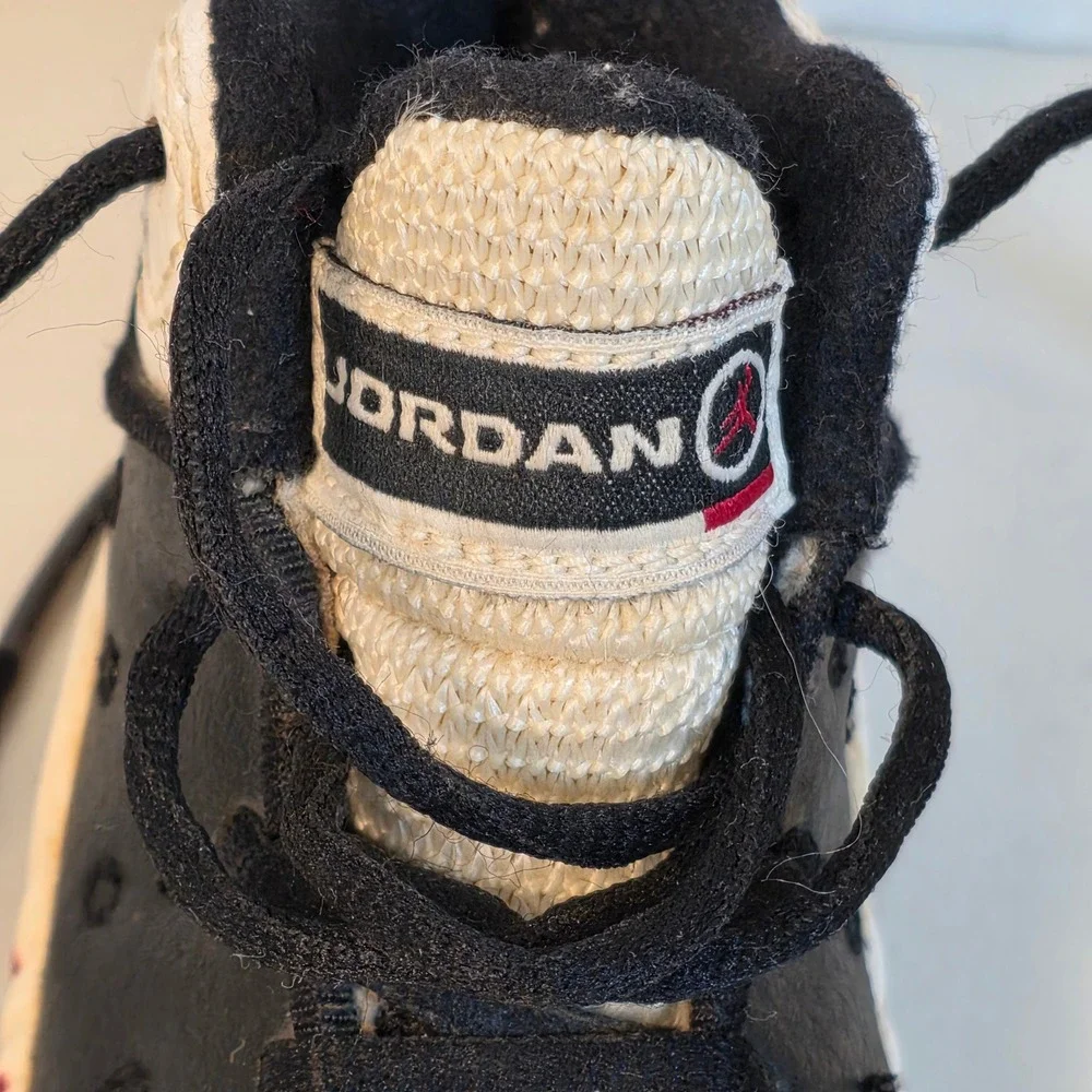 VTG 1998 Baby Jordan‎ Jumpman Team II Black White Red Infant Sneakers 2C 132520